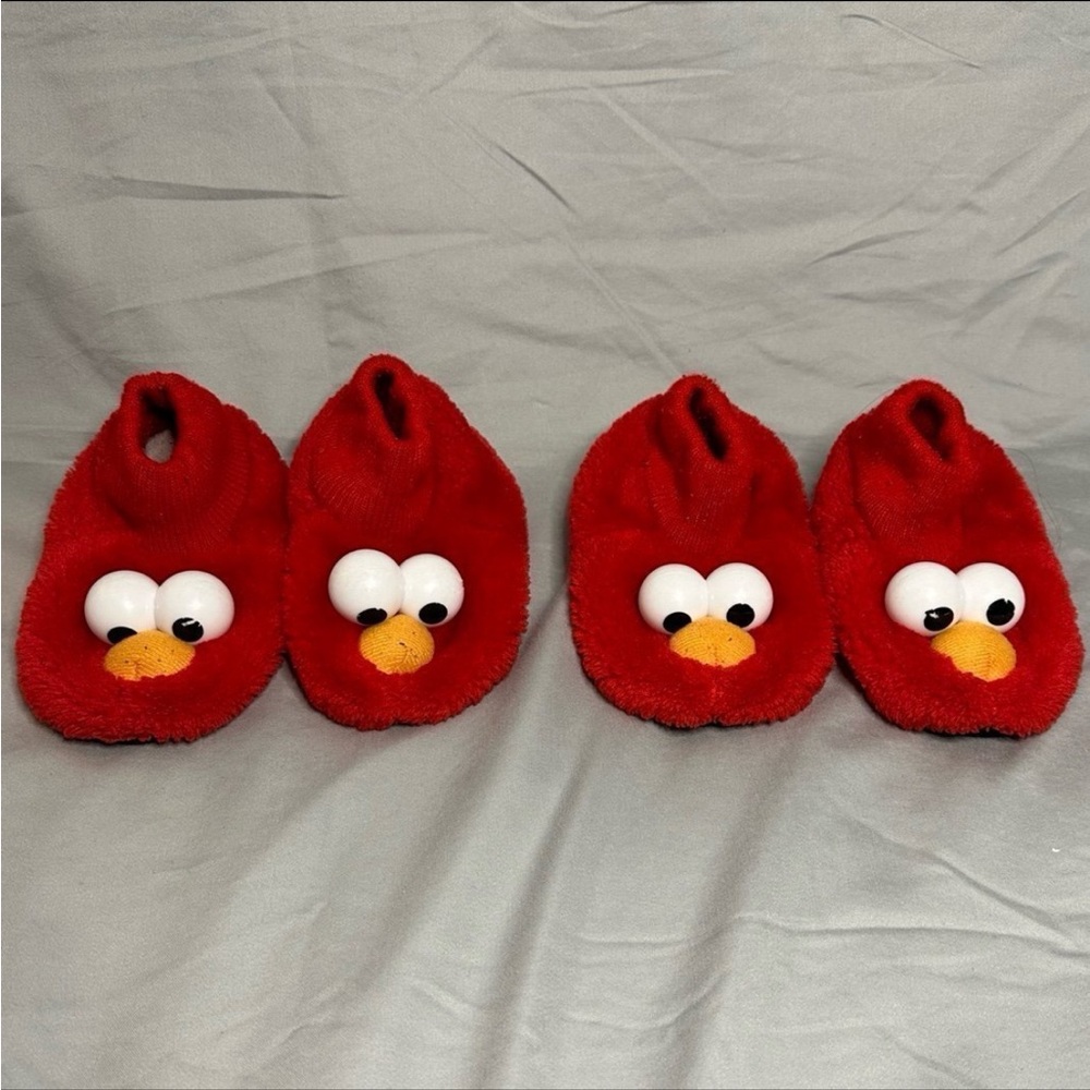 Bundle of Two Pairs of Baby/Toddler Elmo Slippers